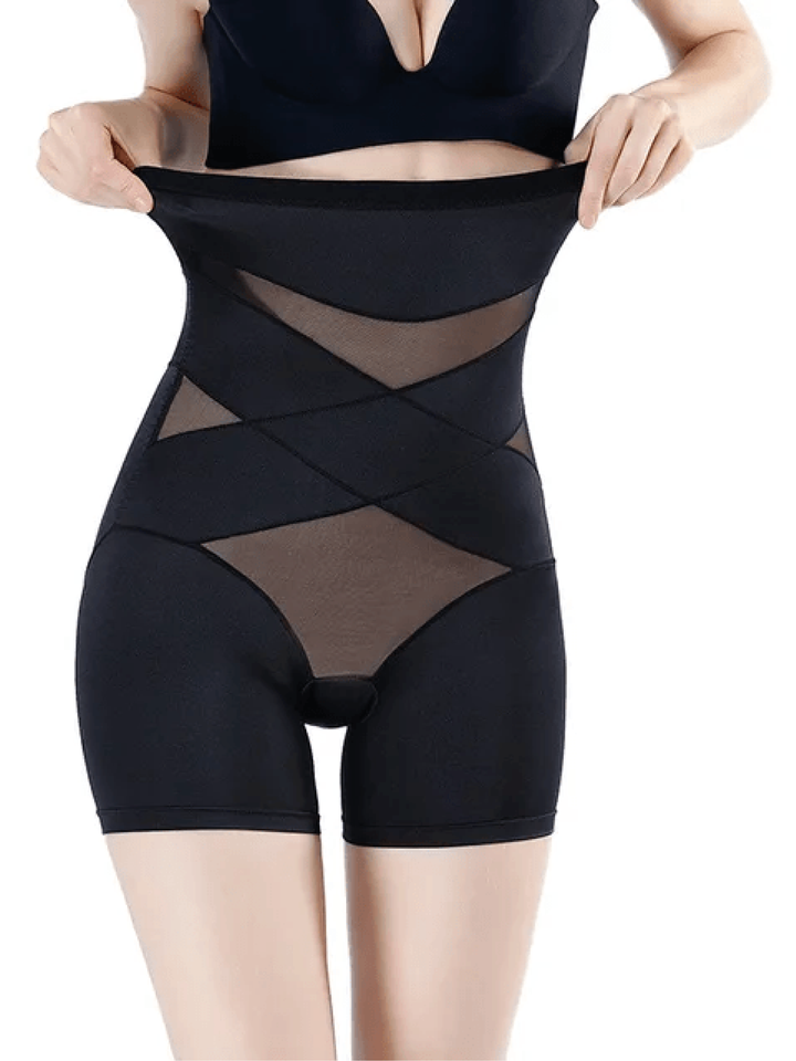 Women's high-waist shaping shorts for tummy control & smooth body sculpting. Seamless shapewear for everyday comfort.