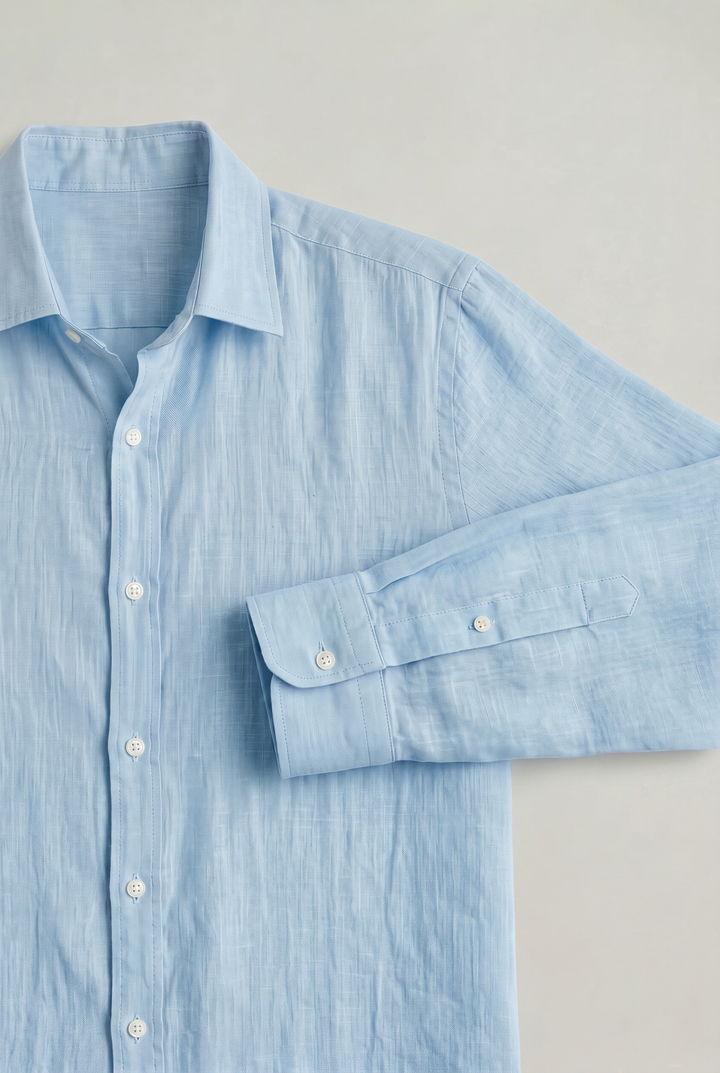 Men's fashion textured long sleeve button-down shirt. Comfortable & versatile for daily wear.