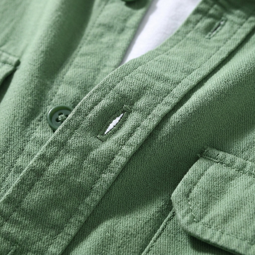 Stylish men's polished fishing shirt. Button-up, long sleeve, and chest pockets offer comfort for outdoor & casual wear.