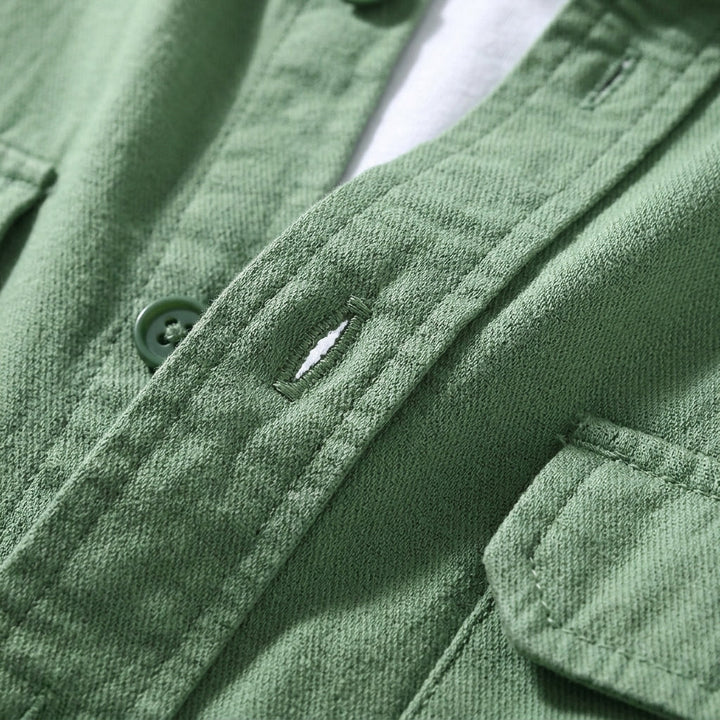 Stylish men's polished fishing shirt. Button-up, long sleeve, and chest pockets offer comfort for outdoor & casual wear.