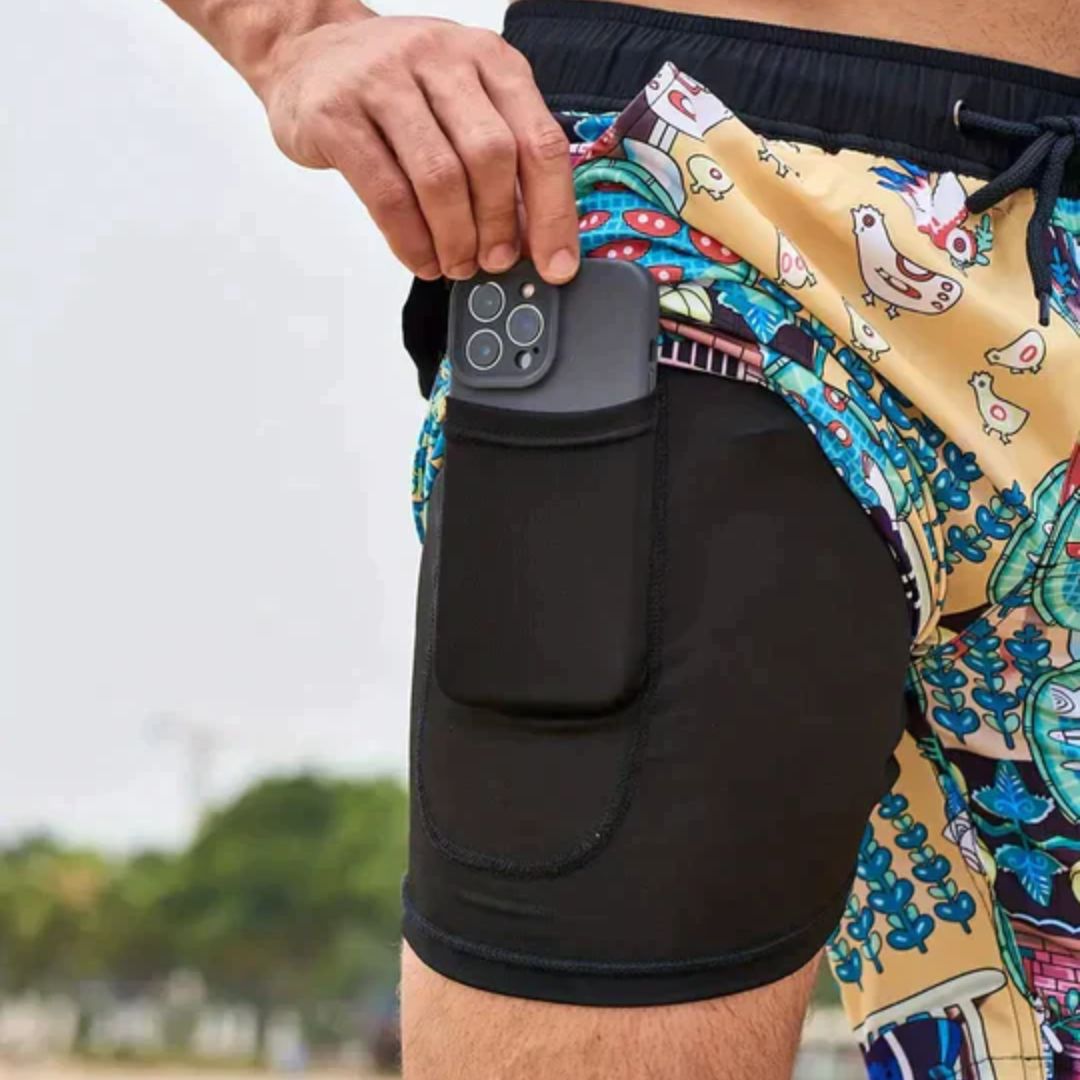 Versatile Peter men's quick-dry swim shorts. Ideal for vacation, beach, resort, or everyday summer fashion.