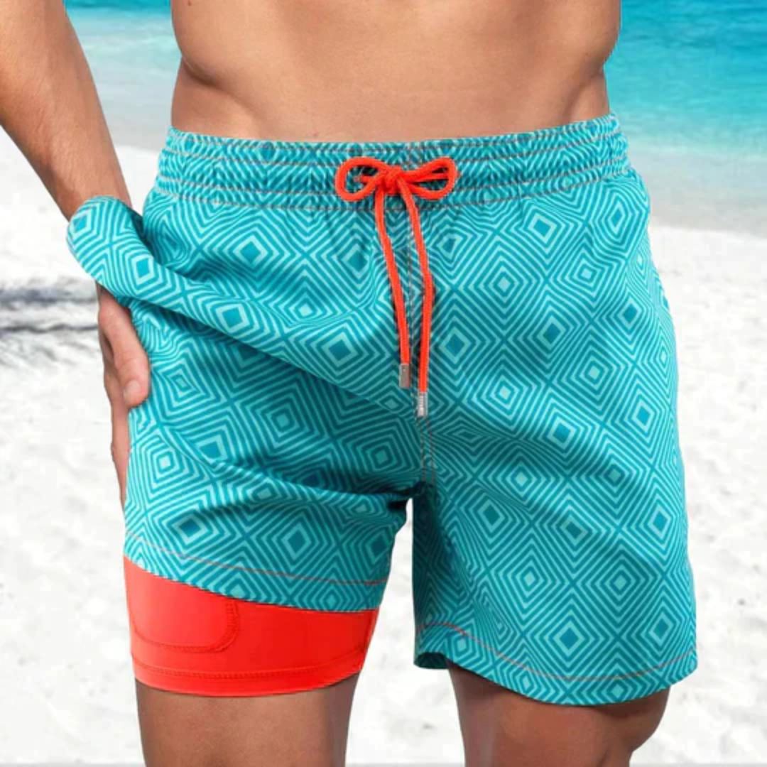 Men's Peter swim shorts: stylish, quick-dry beachwear. Perfect for pool parties, summer vacations & resort fashion.