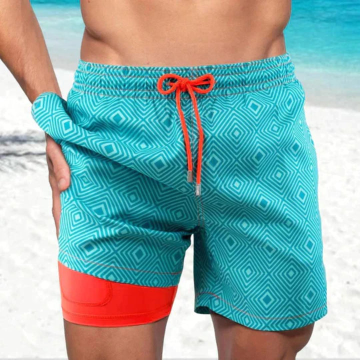 Men's Peter swim shorts: stylish, quick-dry beachwear. Perfect for pool parties, summer vacations & resort fashion.