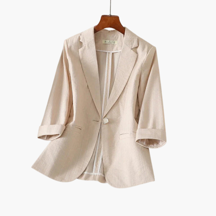 Phoebe | Women's Pink Tailored Blazer - Pink - Image 3