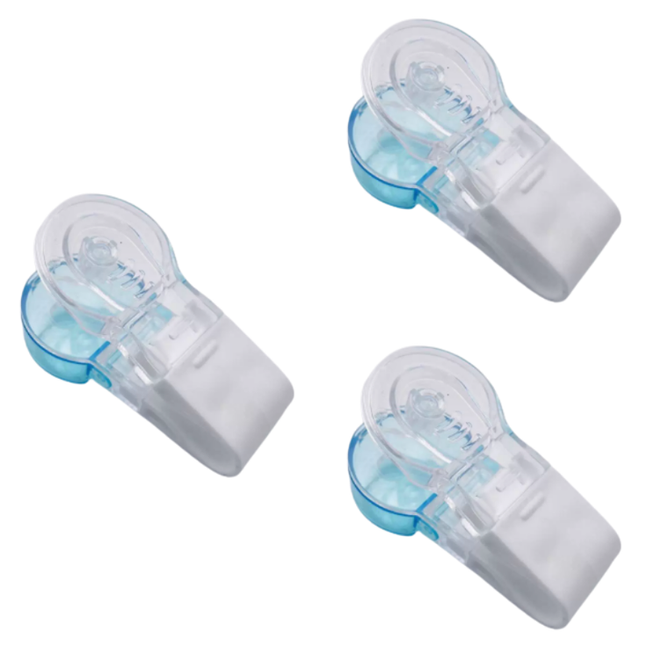Senior-friendly medication organizer with clear compartments for daily pills, ensuring easy, hygienic access.