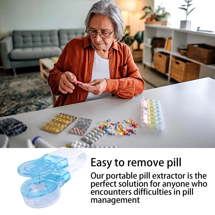 Hygienic easy-use pill dispenser, a safe medication organizer & tablet holder for accurate daily pill management.