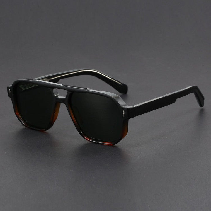 Modern square pilot sunglasses for unisex, featuring bold chunky frames and gradient UV400 lenses.
