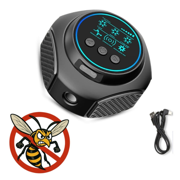Compact silent ultrasonic hornet repellent. Chemical-free outdoor pest control for effective home & patio defense.