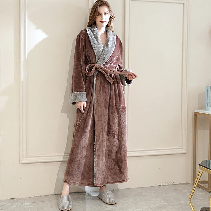 Luxurious Indy Liebe Nest women's plush bathrobe, perfect loungewear.