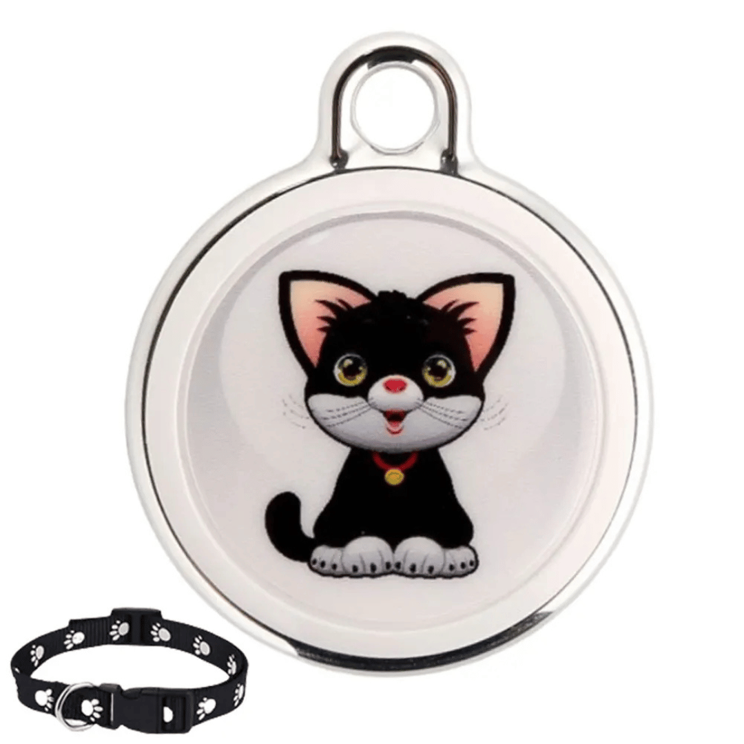 Unisex pet GPS tracker kit with device, charging cable, and manual; essential for dog & cat real-time safety.