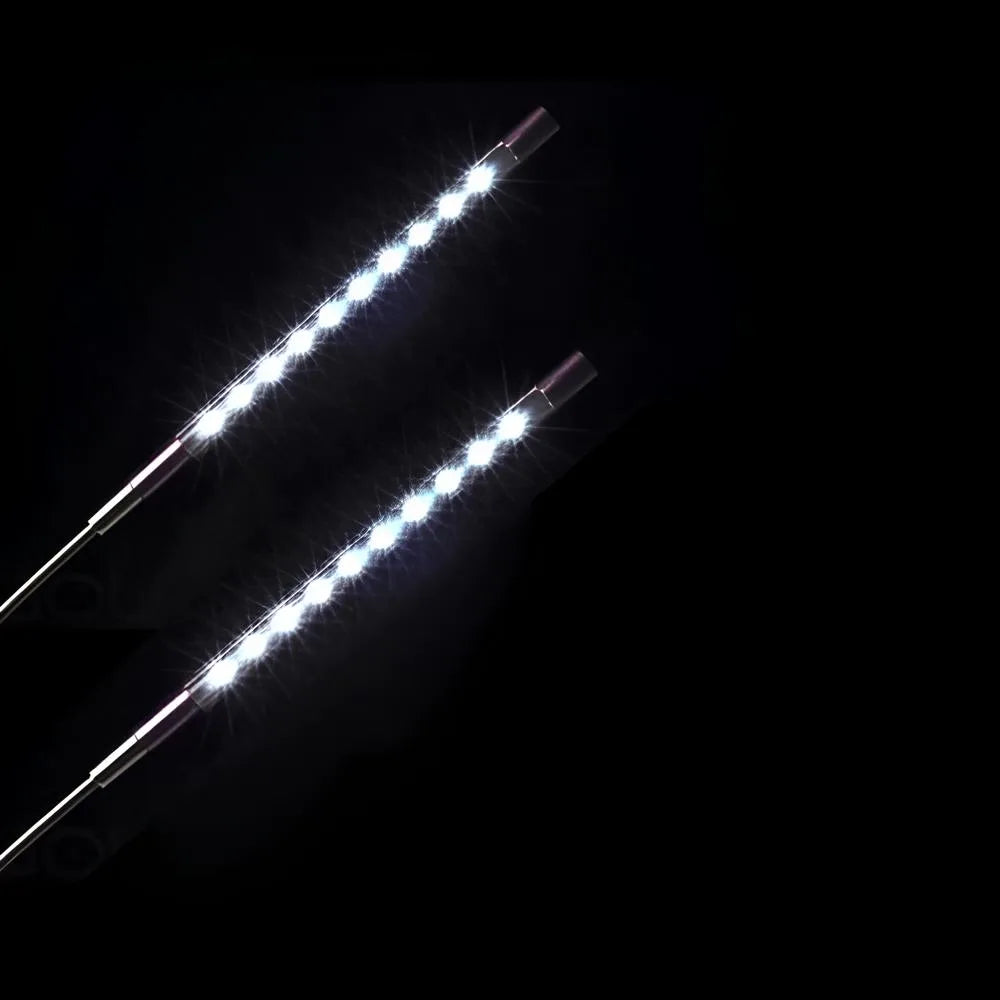 Versatile USB gooseneck lamp, dimmable LED for keyboards, laptops, and desk workstations.
