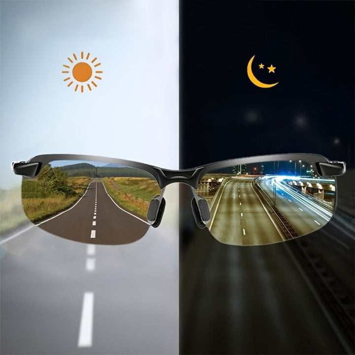 Unisex polarized photochromic sunglasses for adaptable vision in all light conditions. Perfect for driving & outdoor use.