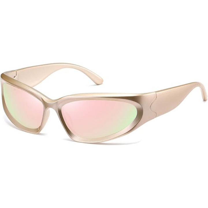 UV protection polarized wrap-around sunglasses, unisex design for all outdoor sports.