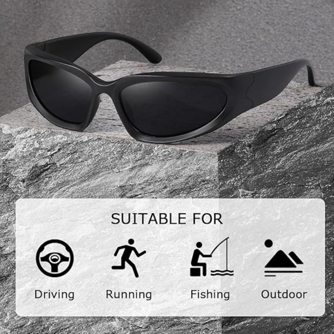 Gepolariseerde SwiftWrap unisex polarized sports sunglasses, UV protection eyewear for driving.