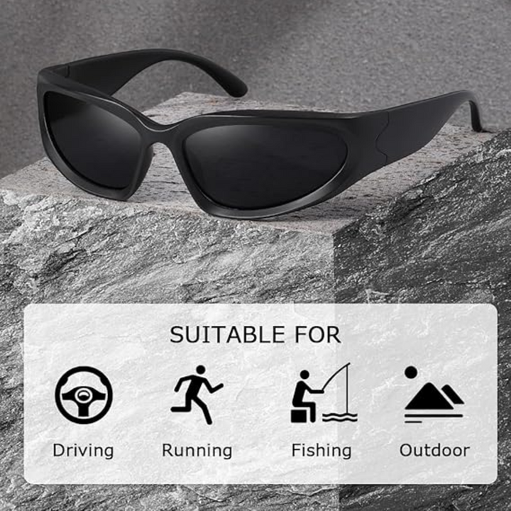 Gepolariseerde SwiftWrap unisex polarized sports sunglasses, UV protection eyewear for driving.