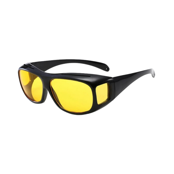 Unisex polarized night driving glasses with GlareCut anti-glare technology for safe vision in low light.