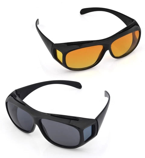 Polarized night vision driving glasses, unisex design for glare reduction and increased safety on the road.