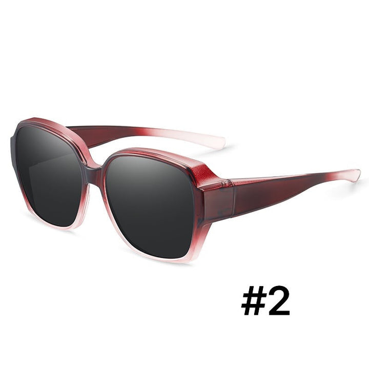 Clear vision polarized over glasses, designed for unisex wear & UV protection.