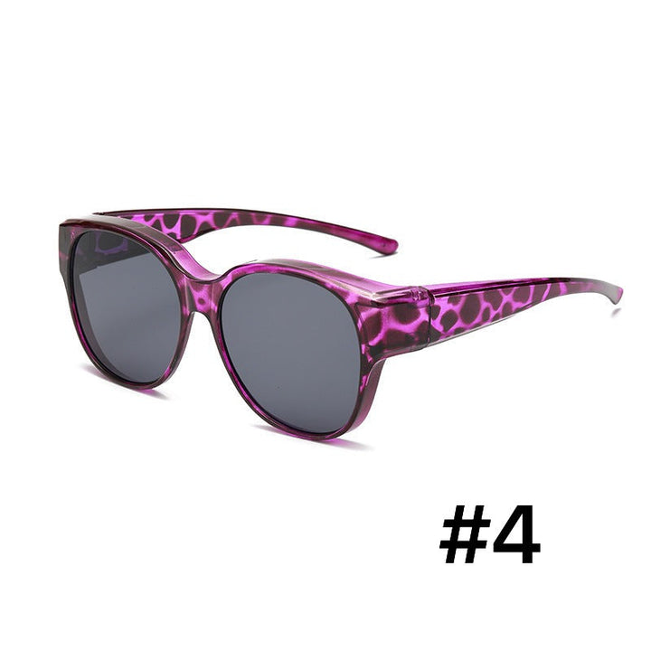 Driving glasses: polarized over glasses offering clear vision & eye protection from UV.