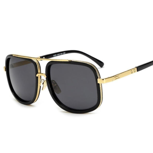 Men's polarized sunglasses with UV400 protection and lightweight alloy frame for clear vision.
