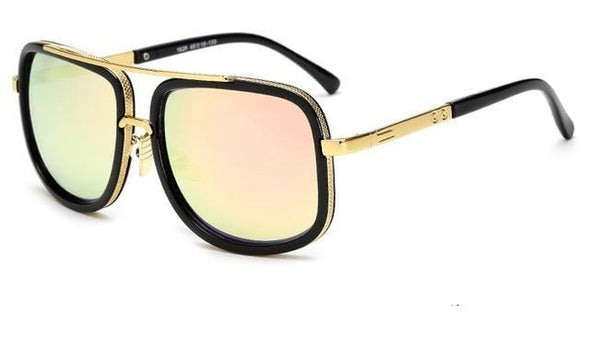 Fashionable men's polarized sunglasses, UV400 protected, lightweight alloy for sport & daily wear.