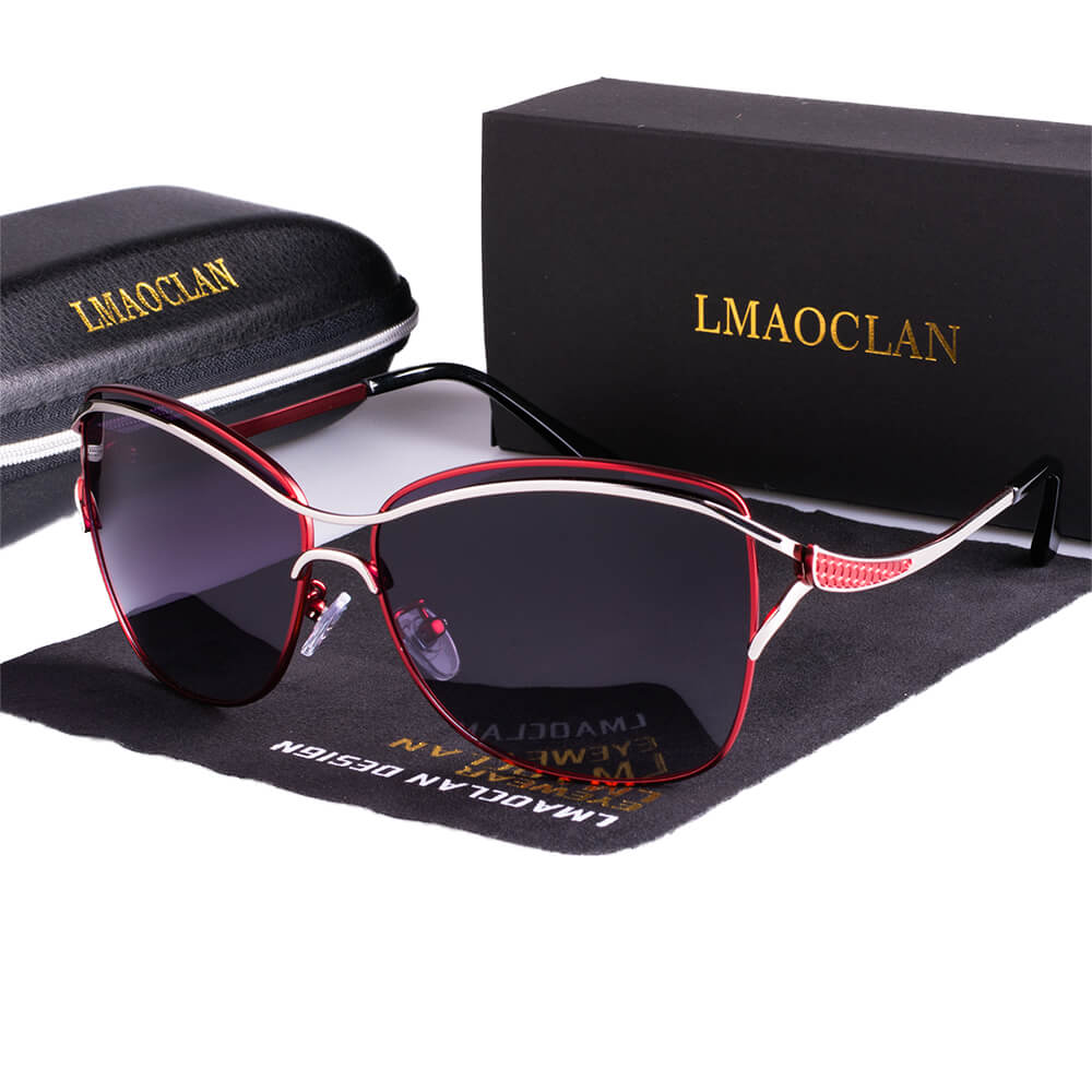Fashion-forward unisex polarized sunglasses with a designer look, offering superior UV protection for luxury style.