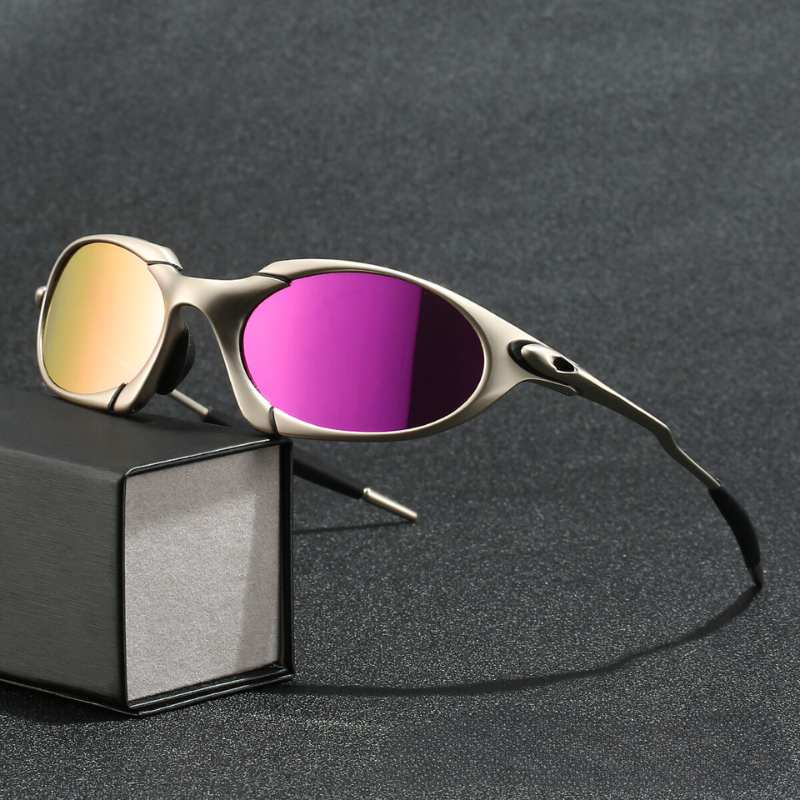 High-performance unisex polarized sunglasses with lightweight metal frame, ensuring eye comfort & 100% UV anti-glare protection.