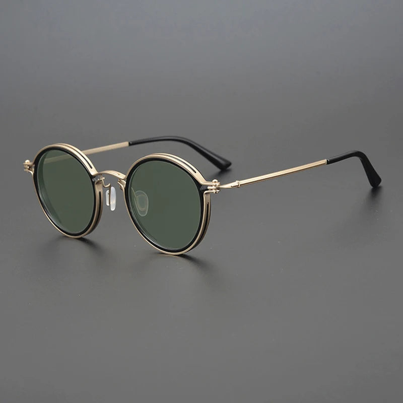 Fashionable unisex metal frame sunglasses, polarized and offering full UV400 protection for outdoor activities.