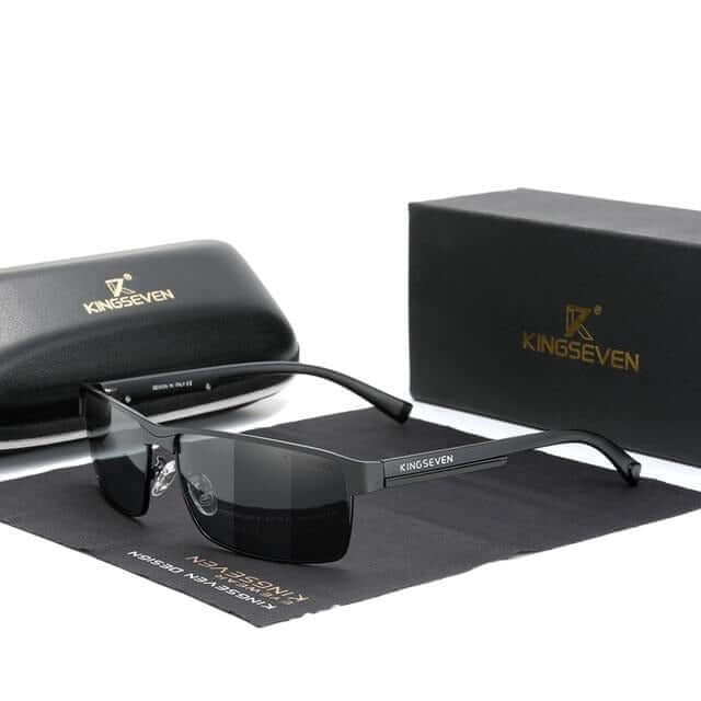 Stylish lightweight unisex sunglasses with polarized photochromic UV400 lenses for outdoor adventures & glare reduction.