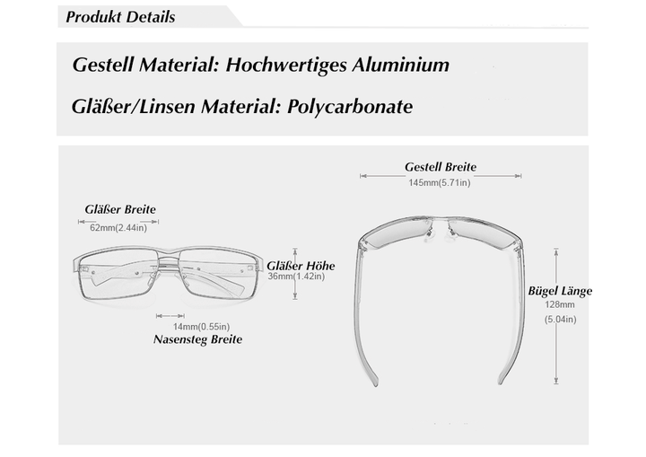 Unisex polarized photochromic sunglasses, UV400 for maximum eye protection. Anti-glare summer accessories & stylish eyewear.