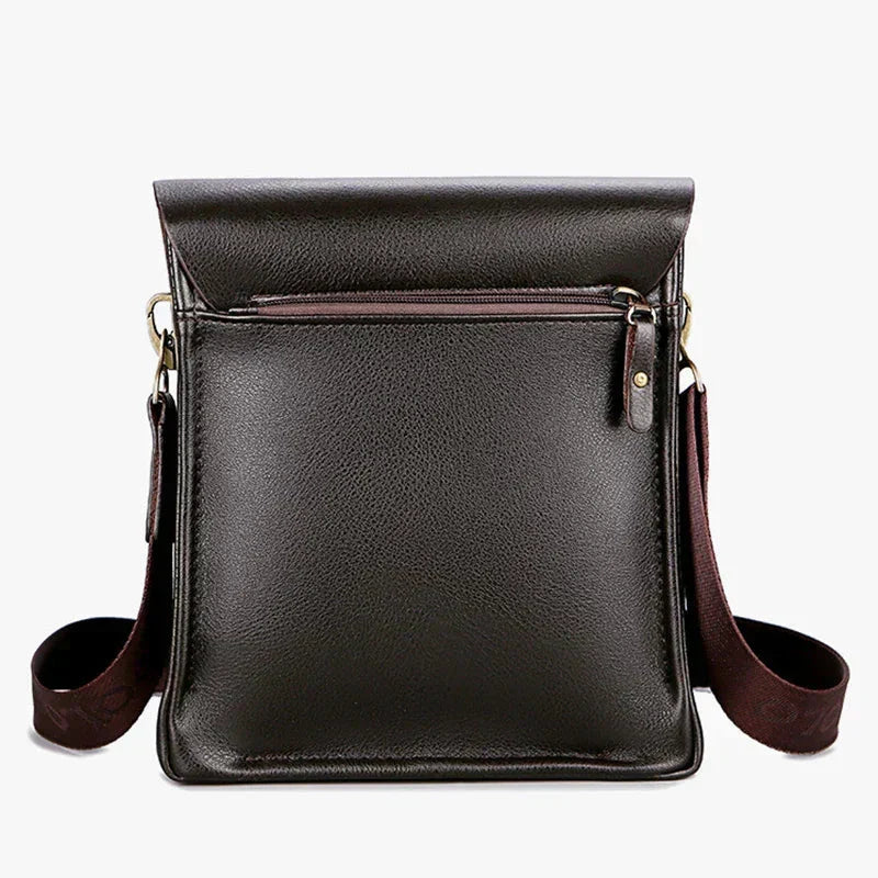 Elegant women's dark brown faux leather handbag, perfect as a shoulder or crossbody bag.