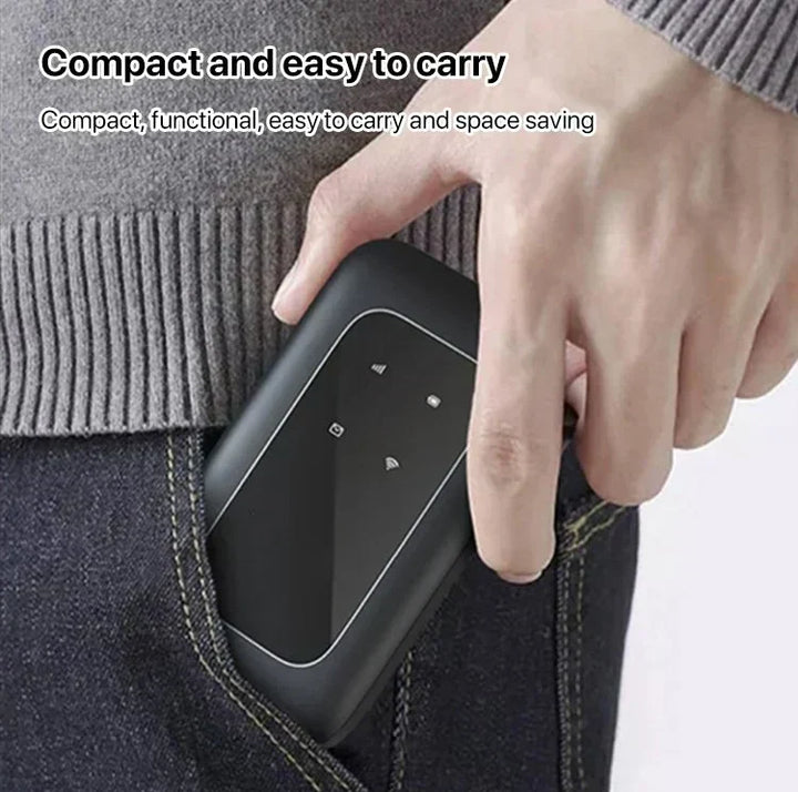 Compact portable 5G WiFi router, perfect travel internet hotspot for fast, reliable wireless data on any adventure.