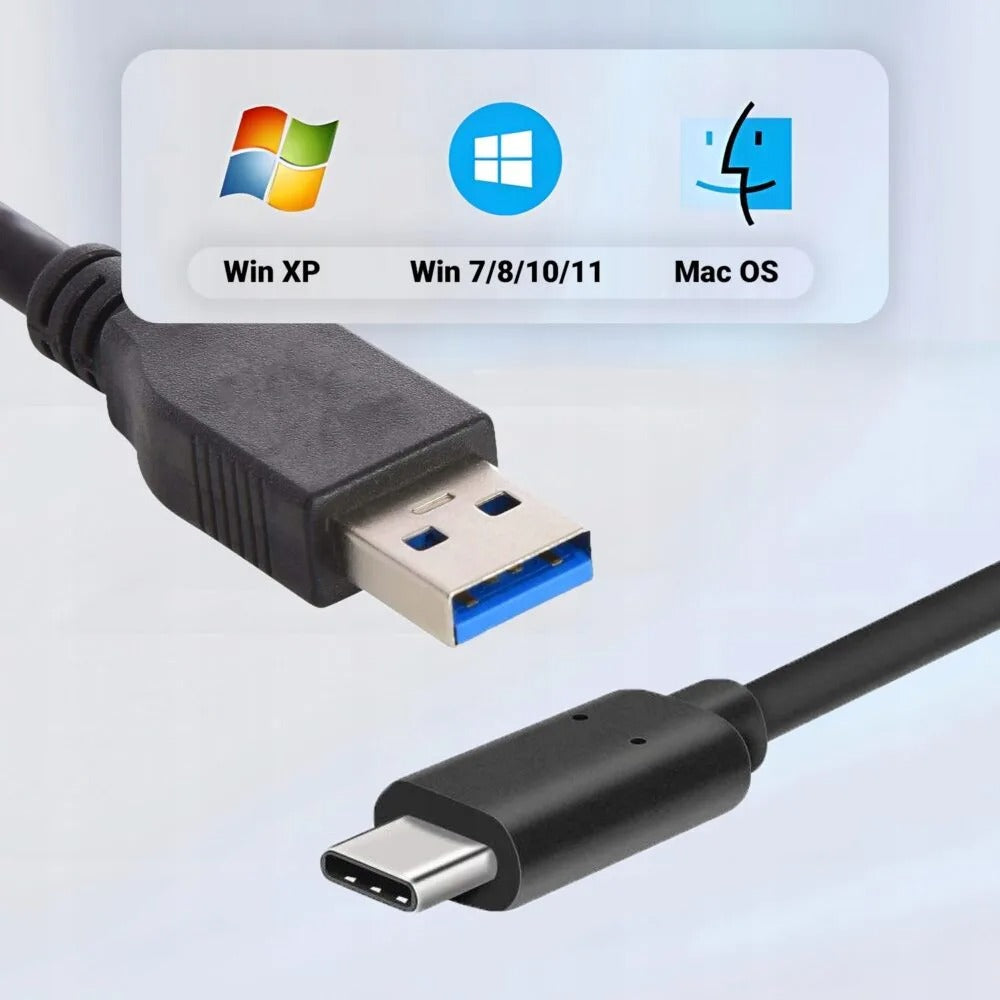 High-speed external CD RW drive, compatible with USB-A and USB-C