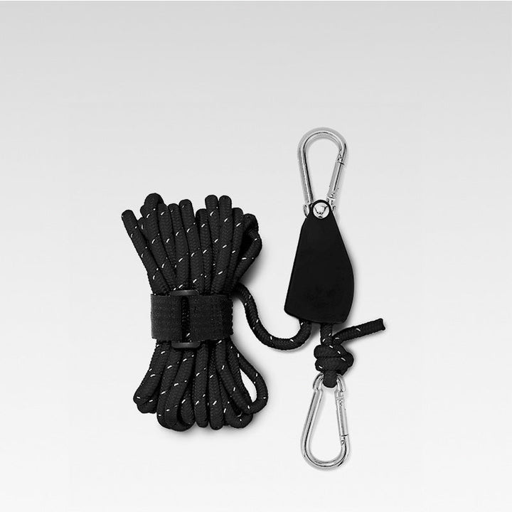 Strong, reflective, and adjustable camping rope for reliable outdoor gear and tent security.