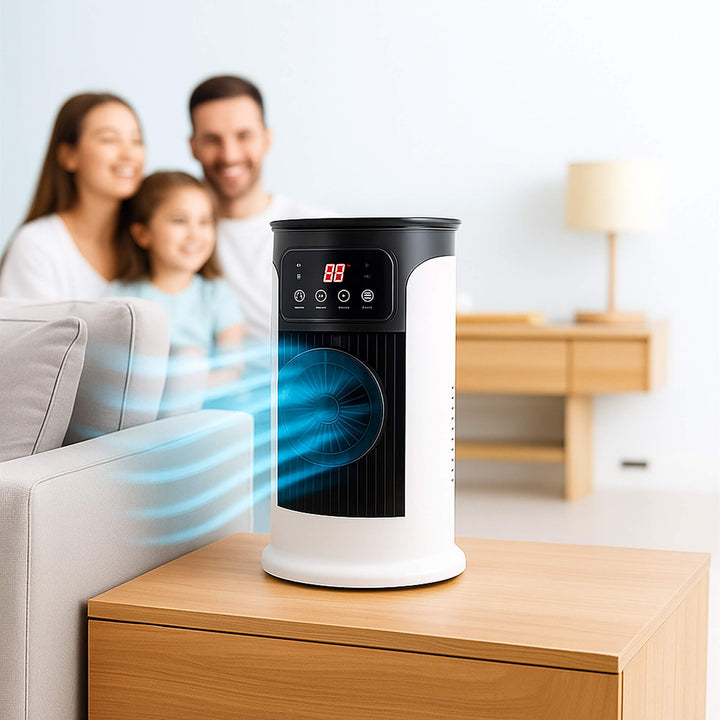 Portable windowless air conditioner for home & office, sleek design, easy setup, ideal for personal cooling.