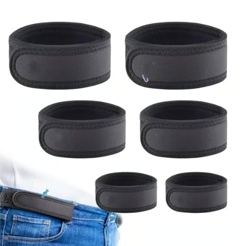 Sleek unisex no buckle belt, designed for ultimate comfort and a smooth front. Essential adjustable pants accessory.