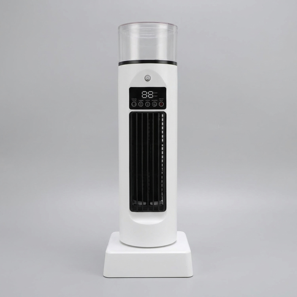 6-speed portable desk air cooler & humidifier, USB-powered, ideal personal cooling solution for dorms & offices.