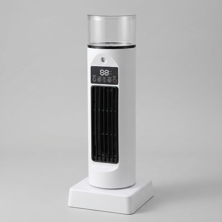 Efficient portable desk air cooler & humidifier. USB-powered, 6 speeds for personal cooling in any small space.