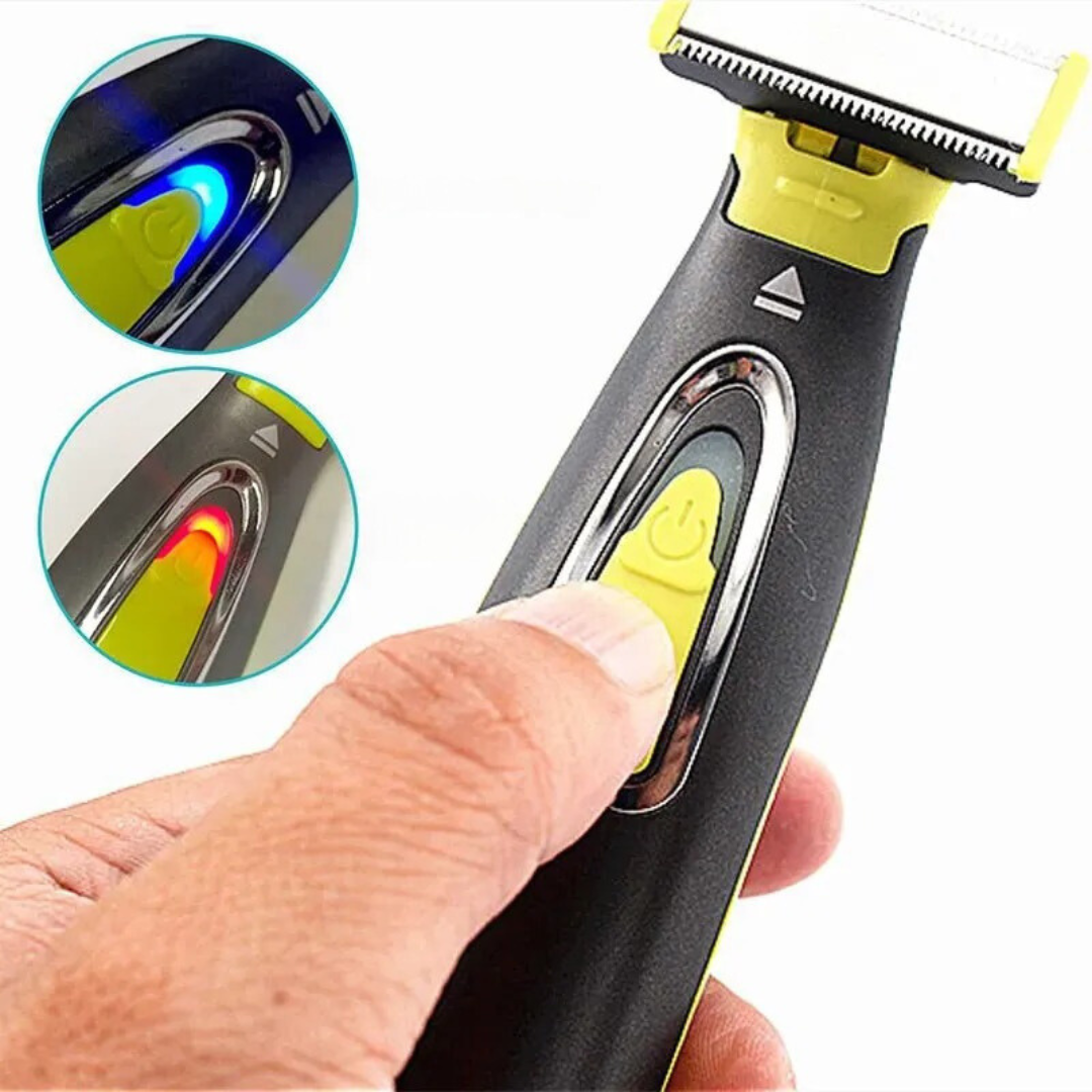 Compact electric body razor with precision trim for smooth shaving. Rechargeable & cordless, ideal for travel.
