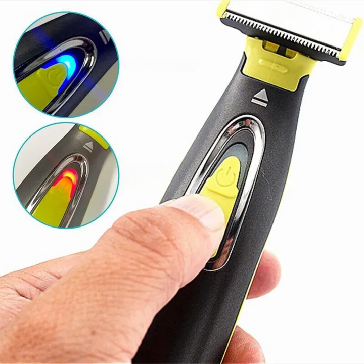 Compact electric body razor with precision trim for smooth shaving. Rechargeable & cordless, ideal for travel.