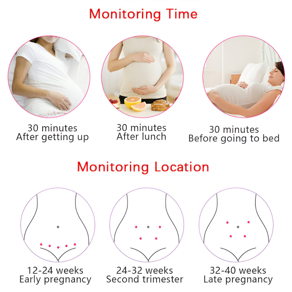 Portable baby monitor for expecting mothers to hear their unborn child's heart rate.