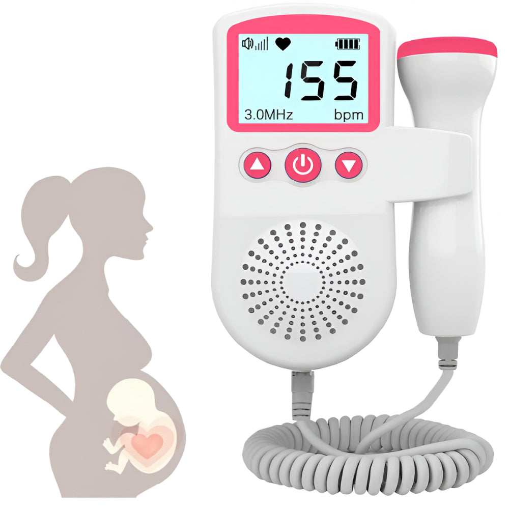 Easy-to-use baby heartbeat monitor for pregnancy, perfect for new moms.
