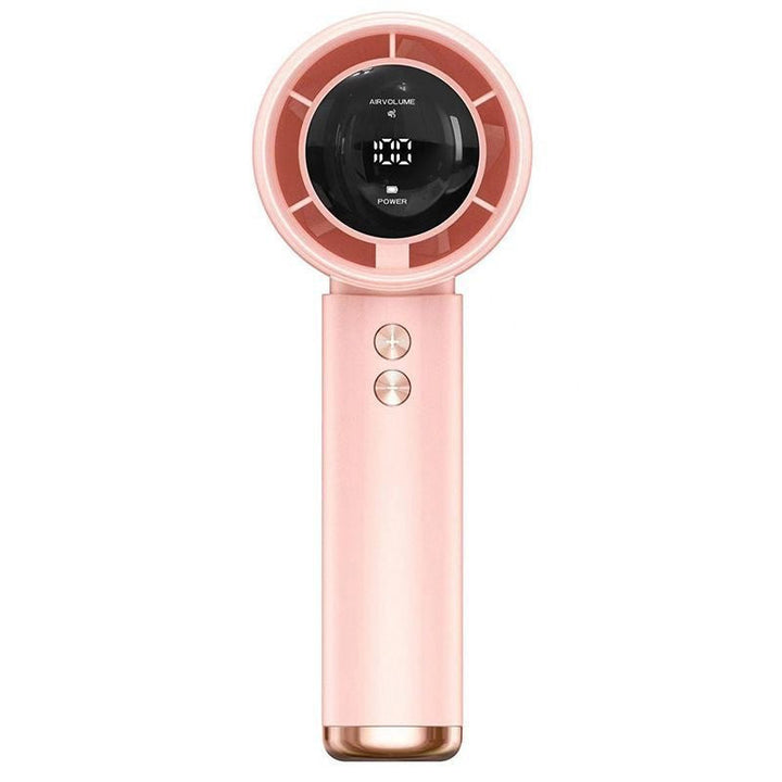 Personal cooling device: Portable mini USB fan with digital display for speed & battery life. Perfect for travel.