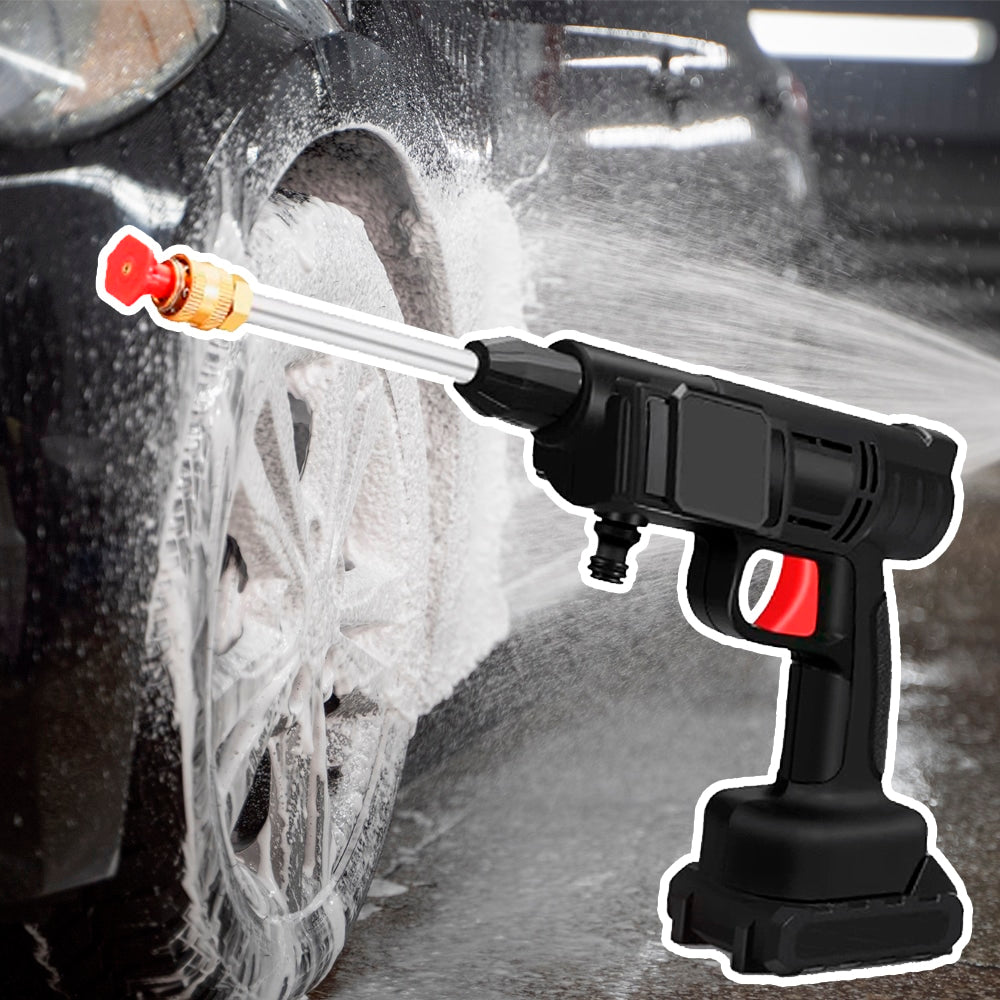 Easy-to-use portable cordless water sprayer, 348 PSI, ideal for car washing, patio, deck & garden cleaning.