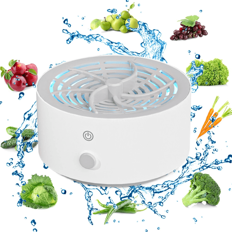 Portable kitchen food purifier for safe, chemical-free produce, vegetable, and fruit cleaning.