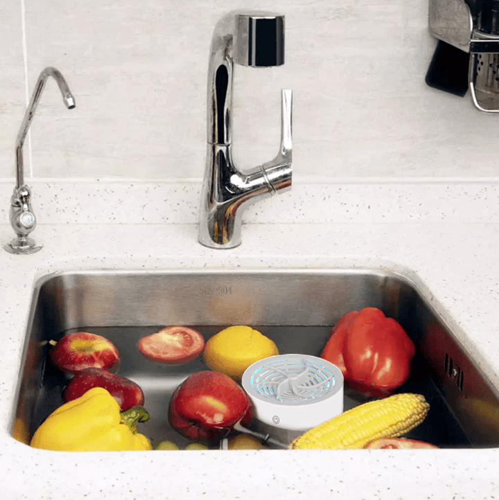 Advanced chemical-free vegetable purifier for safe fruits & produce. A modern kitchen appliance.