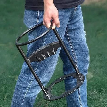 Compact manual log splitter, a portable firewood tool for easy and safe wood splitting. Ideal for kindling prep.