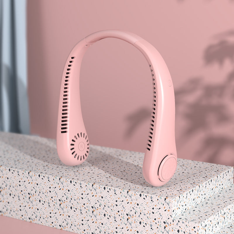 Quiet, powerful hands-free neck fan for personal cooling; a rechargeable travel fan for all your summer adventures.