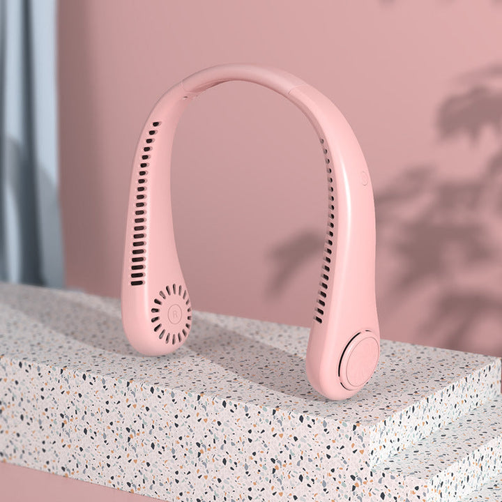 Quiet, powerful hands-free neck fan for personal cooling; a rechargeable travel fan for all your summer adventures.