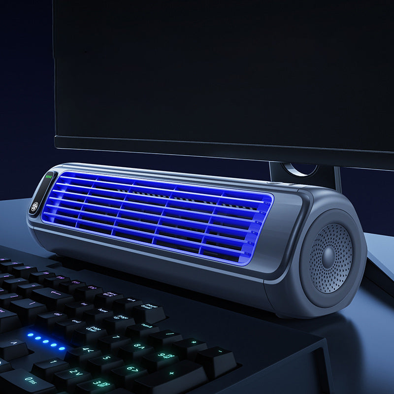 Portable rechargeable air cooler fan for desk, quiet home comfort.